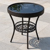 SELORA Contemporary Glass Coffee Table