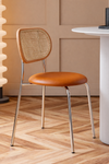 CAVIRO Scandinavian Leather Dining Chair