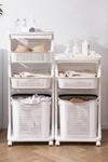 VARENO Japandi Plastic Laundry Sorter