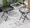 MIREVA Contemporary Glass Dining Table