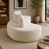 CURVIO Scandinavian Boucle Sofa