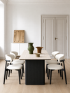 TAVION Contemporary Travertine Dining Table