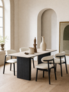 TAVION Contemporary Travertine Dining Table