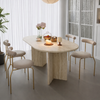 NAVIRO Wabi Sabi Travertine Dining Table