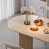 NAVIRO Wabi Sabi Travertine Dining Table