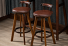CARVON Industrial Wooden Bar Stool