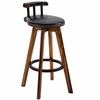 CARVON Industrial Wooden Bar Stool