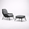 NOREL Scandinavian Metal Armchair