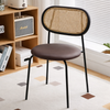 CAVIRO Scandinavian Leather Dining Chair