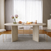 ELVARO Wabi Sabi Travertine Dining Table