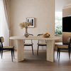 ELVARO Wabi Sabi Travertine Dining Table