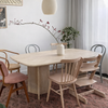 ELVARO Wabi Sabi Travertine Dining Table