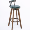 CARVON Industrial Wooden Bar Stool