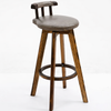 CARVON Industrial Wooden Bar Stool