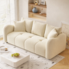 LORIVA Contemporary 3-Seater Fabric Sofa