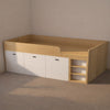 LUVORA Contemporary Wooden Loft Bed Frame