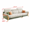 AVIRO Japandi Fabric Sofa
