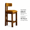 VELARO Contemporary Linen Bar Stool