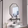 SAVREN Scandinavian Metal Bathroom Mirror