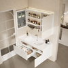 LUNARO Modern Metal Bathroom Vanity