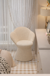 FLORIN Minimalistic Boucle Vanity Stool