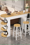 LORVEX Contemporary Wooden Bar Table