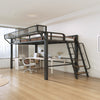 FIRANO Industrial Metal Loft Bed Frame