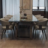 LAVIRO Modern Marble-Effect Dining Table