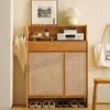 YARINO Scandinavian Solid Wood Shoe Cabinet