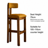 VELARO Contemporary Linen Bar Stool