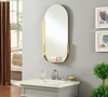 VELTOR Contemporary Metal Bathroom Mirror