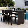 ARVITO Contemporary Rattan Bar Set