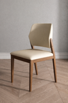 NORVIA Scandinavian Leather Dining Chair