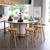 ARVIK Scandinavian Wooden Bar Stool