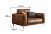 LIVARO Modern Leather Sofa