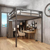 ALVINO Scandinavian Metal Loft Bed Frame