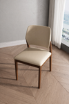 NORVIA Scandinavian Leather Dining Chair