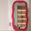 VELARO Minimalistic Velvet Floor Mirror