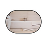 ELVORA Contemporary Metal Bathroom Mirror