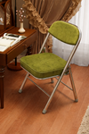 VAREXO Contemporary Velvet Folding Chair
