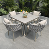 VELARO Contemporary Sintered Stone Outdoor Dining Set