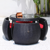 PUMARO Contemporary Rattan Outdoor Coffee Table Set