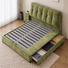 CREMIO Contemporary Fabric Bed Frame