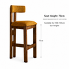VELARO Contemporary Linen Bar Stool
