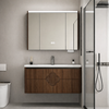 NIVARO Contemporary Metal Bathroom Vanity