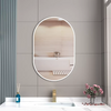 ELVORA Contemporary Metal Bathroom Mirror