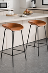 ZAREVO Contemporary Leather Bar Stool