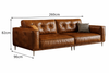 LIVARO Modern Leather Sofa