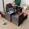 RAVENO Contemporary Rattan Outdoor Dining Set