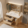 LUNARO Minimalistic Wooden Bathroom Vanity Set
